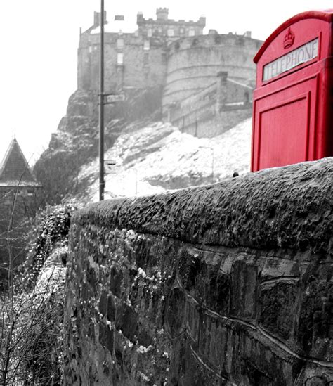 Snowy Edinburgh Castle