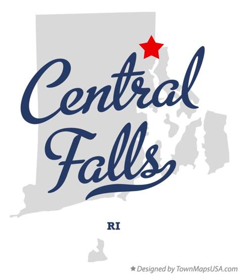 Map of Central Falls, RI, Rhode Island