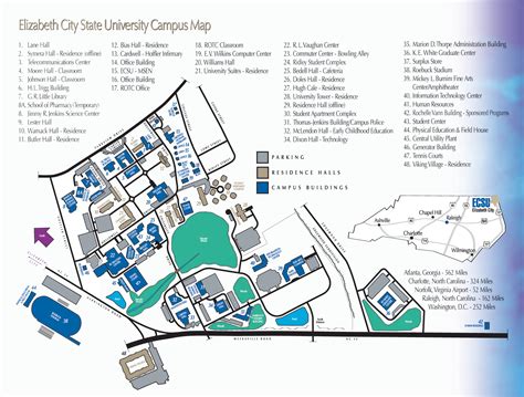 Elizabeth City State University Campus Map - Raleigh North Carolina • mappery