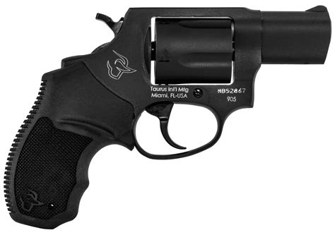 Taurus 2905021 905 9mm Luger 5rd 2″ Barrel Overall Matte Black Oxide Metal Finish Finger Grooved ...