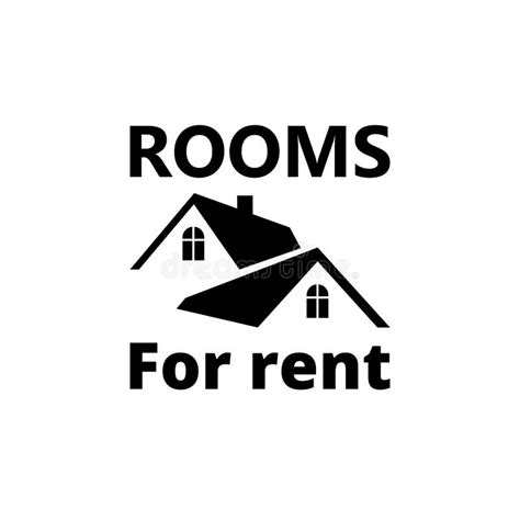 Room for Rent Sign Isolated on White Background Stock Vector - Illustration of advertising ...