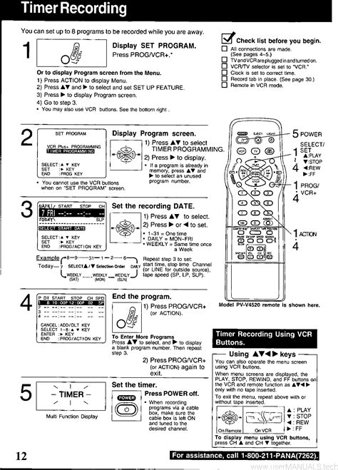 Panasonic Video Cassette Recorder Pv V4020 Operating Instructions, Page: 2