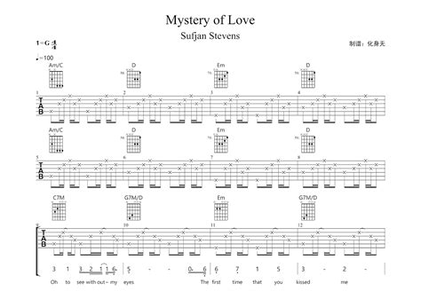 Mystery of Love吉他谱_Sufjan Stevens_G调弹唱74%专辑版 - 吉他世界