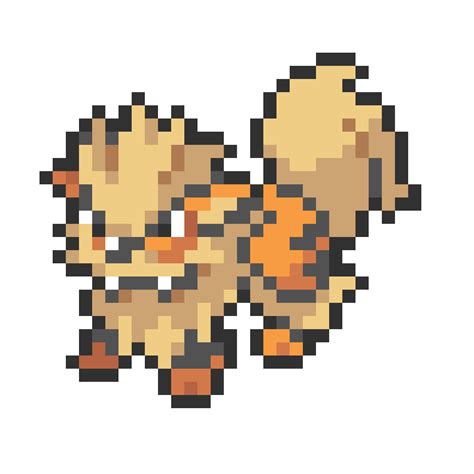 Pixilart - #059 Arcanine Mini Sprite by Andruru