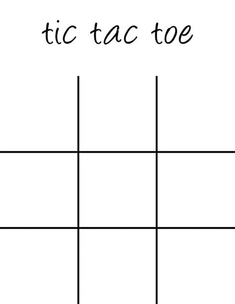 Tic Tac Toe Board Printable - 5 Minutes for Mom