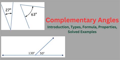 Complementary Angles: Meaning, Types, Properties, Solved Examples