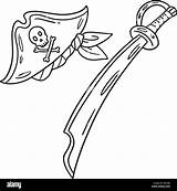 Pirate Hat Coloring Page sketch template