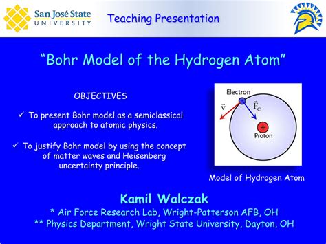 Bohr Atomic Model Of Hydrogen