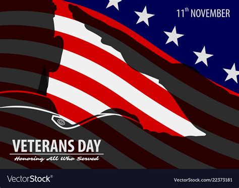 Veterans day poster template Royalty Free Vector Image