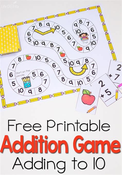 Free Addition Facts Game - Life Over C's | Math addition, Homeschool math, Fun math