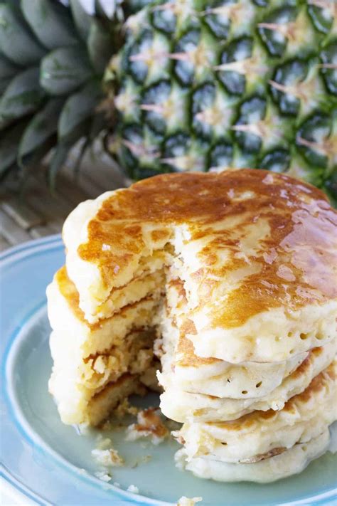 Pineapple Pancakes with Coconut Syrup