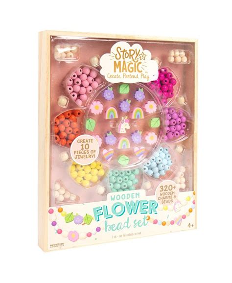 Story Magic Wooden Flower Bead Set - Macy's