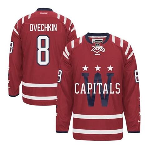 Washington Capitals ＃8 Men's Alex Ovechkin Reebok Authentic Red 2015 ...