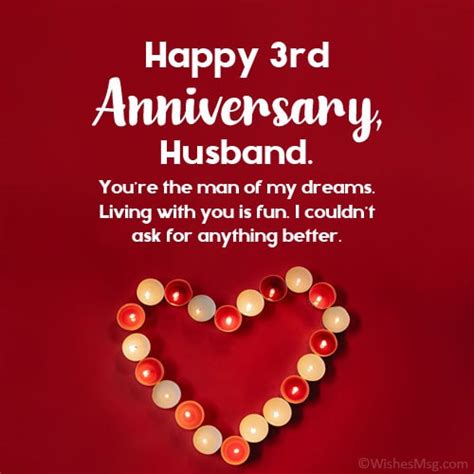 3Rd Anniversary Quotes Hubby Wedding Anniversary Wishes For Husband - memorabili-momento