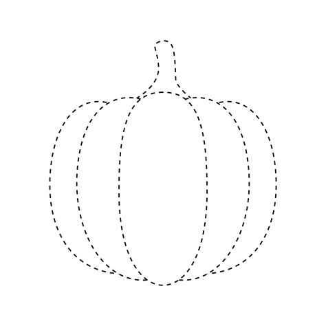 Pumpkin tracing worksheet for kids 10877010 Vector Art at Vecteezy