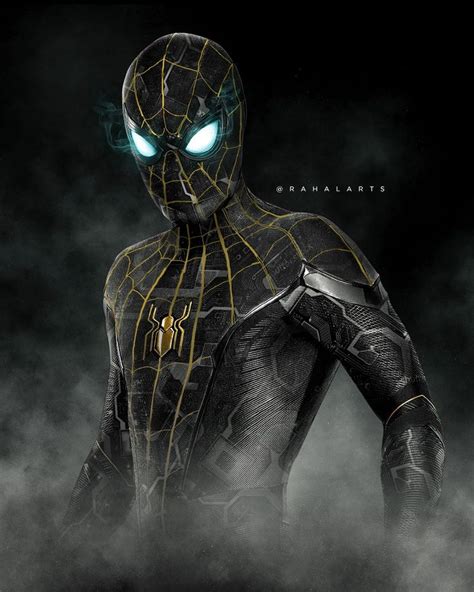 Spider-Man Black and Gold suit concept by @rahalarts in 2021 ...