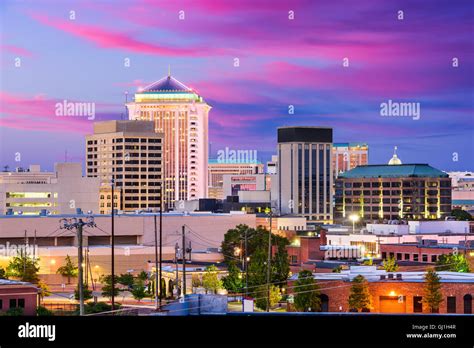 Montgomery, Alabama, USA downtown skyline at night Stock Photo - Alamy