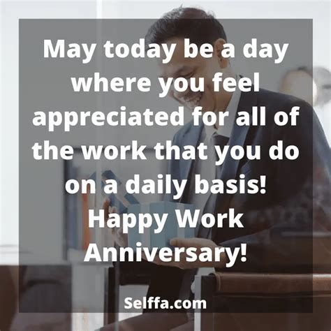 132 Happy Work Anniversary Quotes - SELFFA