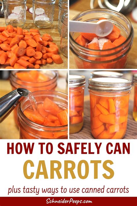 Canning Carrots - raw pack or hot pack method - SchneiderPeeps