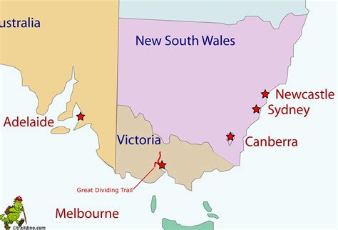 Great dividing range Australia map - Great dividing range on map of ...