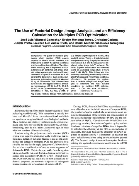 (PDF) The Use of Factorial Design, Image Analysis, and an Efficiency ...