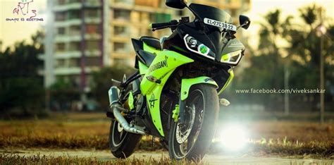 Yamaha YZF R15 V2 Green Black modification - ModifiedX