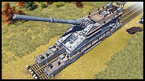 Biggest Gun Ever Made - 800mm Schwerer Gustav Railroad Gun | Men of War Assault Squad 2 Mod ...