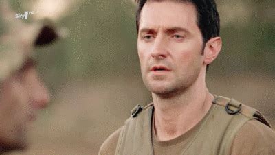 (gif) John hitting his mate Richard Armitage, Sergeant, Circus, Tv Series, Weapons, Porter, Gifs ...