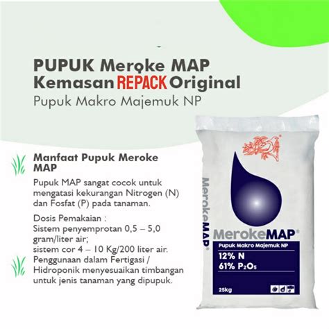 Pupuk Hidroponik Meroke MAP Kemasan 500gr Original Pabrik | Lazada Indonesia