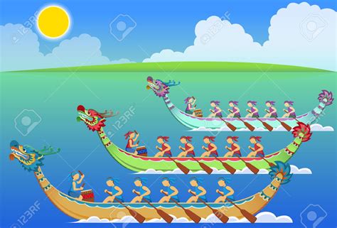 dragon boat racing illustration - Clip Art Library