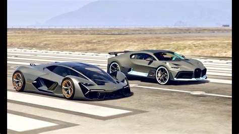 Bugatti Divo vs Lamborghini Terzo Millennio - Drag Race - YouTube