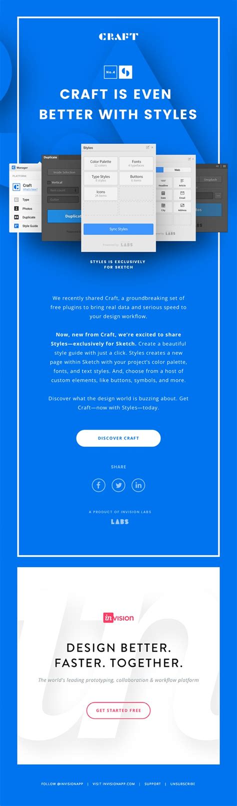 InVision newsletter | Email template design, Email design inspiration ...