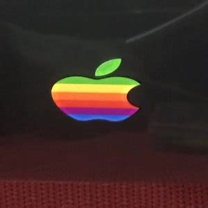 GLOWING Apple Macbook Decal Sticker Retro LED Logo Macbook Air - Etsy