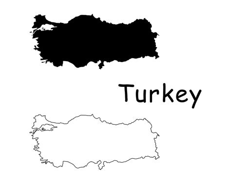 Printable Turkey Map Solid Outline – Free download and print for you.