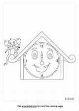 Free Hickory Dickory Dock Coloring Page  Printables Kidadl sketch template