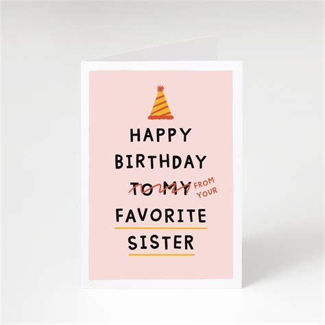 Happy Birthday From Your Favorite Sister Sister Birthday | Etsy