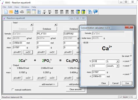 Chemical Equation Calculator - Tessshebaylo