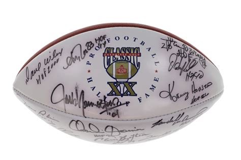 NFL Hall of Famers Football Hall of Fame Logo Football Signed by (21 ...