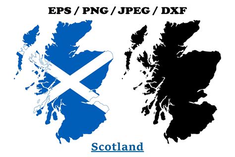 Scotland National Flag Map Design Graphic by terrabismail · Creative ...