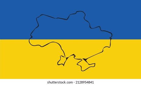 Flag Map Ukraine Stock Vector (Royalty Free) 2128954841 | Shutterstock