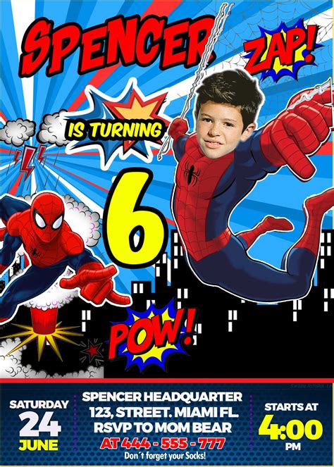 Spiderman Birthday Invitations | canoeracing.org.uk