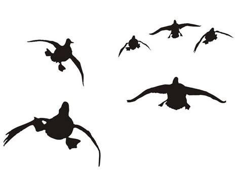 Ducks Flying Silhouette v6 Decal Sticker