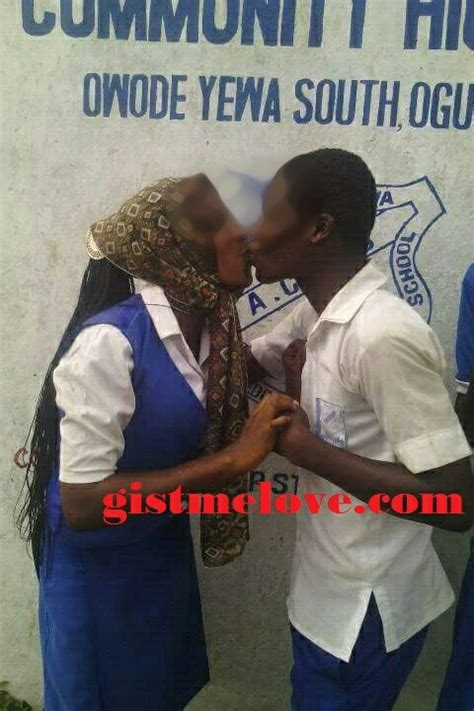 Secondary School Students Kiss And Smooch After Writing Final Exams (PHOTOS - Education - Nigeria