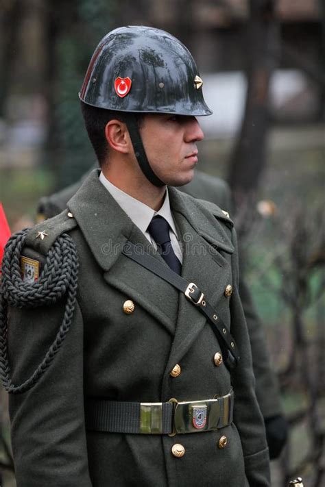 Turkish Soldier in Dress Uniform Takes Part at the Romanian National ...