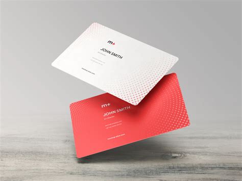 Free Flying Round Corner Business Card Mockup by Rio Sanchez on Dribbble