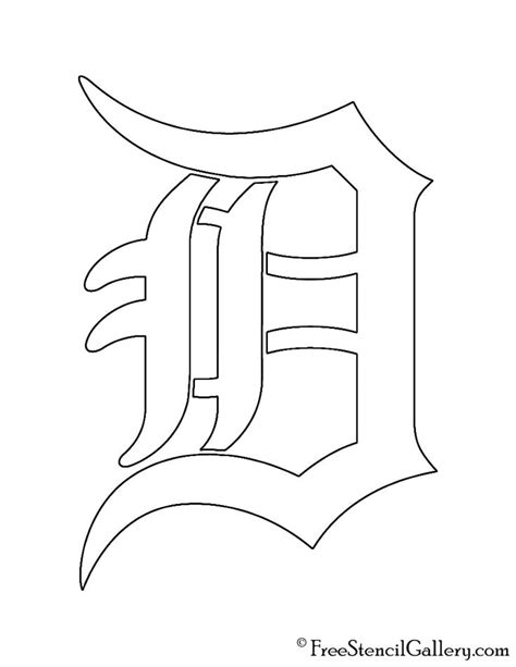 MLB - Detroit Tigers Logo Stencil | Free Stencil Gallery | Detroit ...