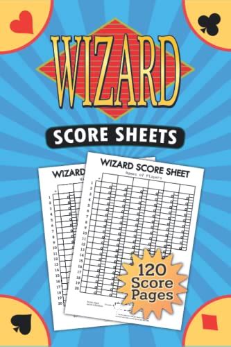 Wizard Score Sheets: 120 Medium Size Score Pads For Scorekeeping, 6 x 9 inches by Score Booknote ...