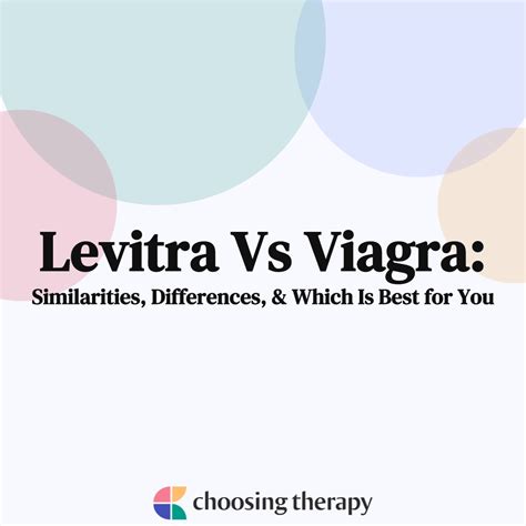 Vardenafil vs Viagra: Which Is Best for You?