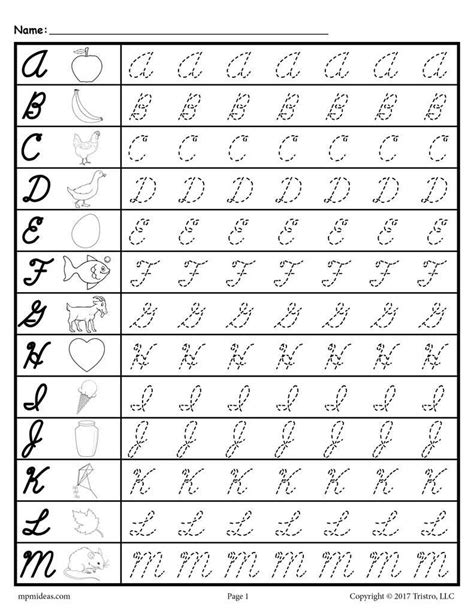 10 Number And Letter Tracing Worksheets | Cursive writing practice ...