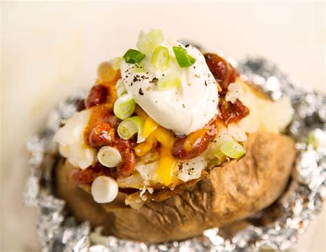 Chili and Cheese Stuffed Baked Potato | Kitchn